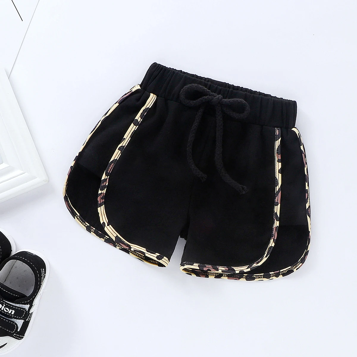 От 0 до 5 лет летние модные комплекты одежды с леопардовым принтом для маленьких