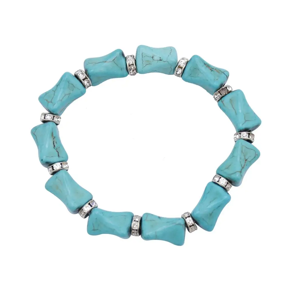 Женские богемные браслеты с бусинами яркие бирюзовые в форме сердца черепахи