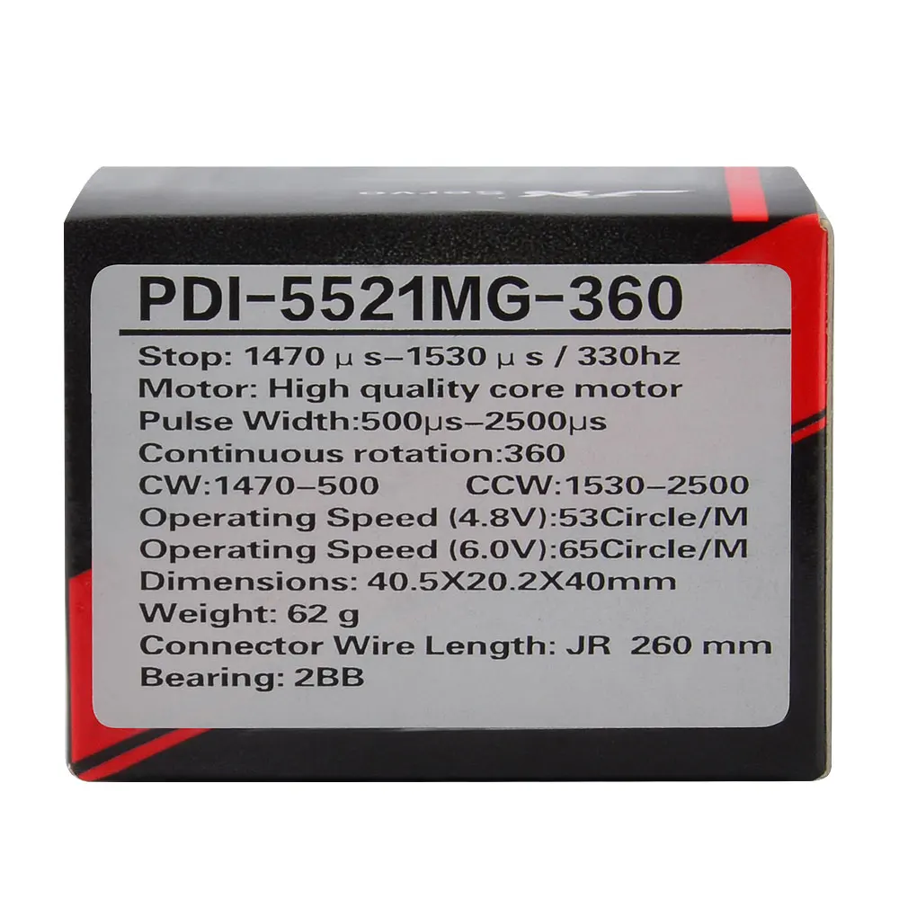 

JX PDI-5521MG 360 Degree 20KG Metal Gear Digital Servo for RC Model Robot