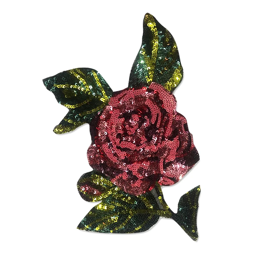 Цветочные блестки аппликация для одежды нашивки винтажная вышивка швейная