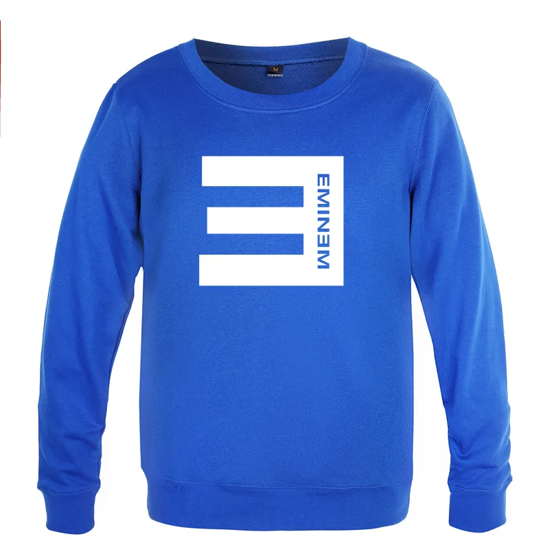 

Eminem Letter Print Rock Sweatshirts Men Spring Autumn Long Sleeve O-Neck Pullover Casual Hip Hop Streetwear Sport Fitness Hoody