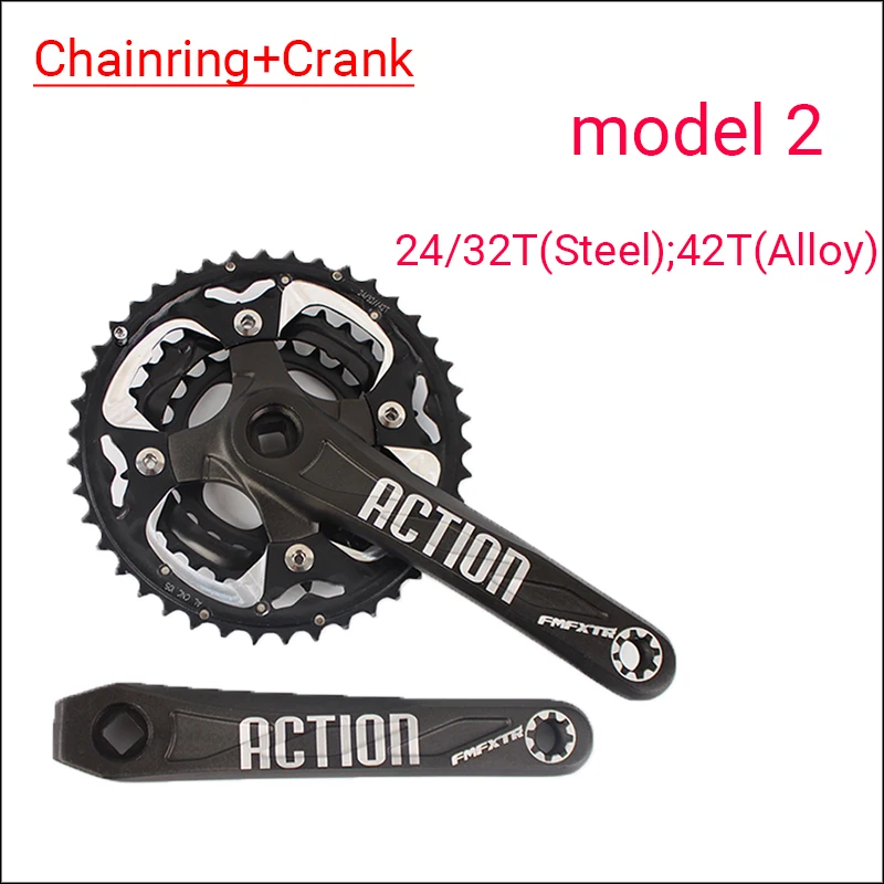 Crank model 2 CNC велосипедный Кривошип IXF BCD104 цепная система для MTB 170 мм горный велосипед 3X10 S/2X10 S/2X11 S кривошипный комплект - Цвет: Crank model 2