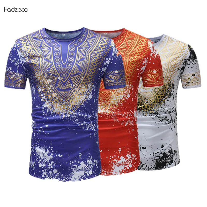 Мужская рубашка с вырезом лодочкой Fadzeco традиционная этническая африканская в