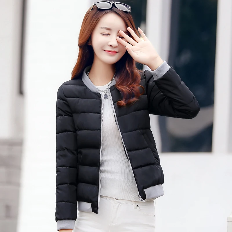 Зимняя одежда женские куртки куртка бомбер женская теплая плотная приталенное