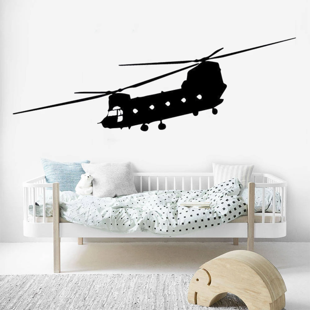

Vinyl Airplane Wall Stickers Murals For Kids Boys Livingroom Bedroom Helicopter Home Decoration Decals Art Wallpapers DW7082