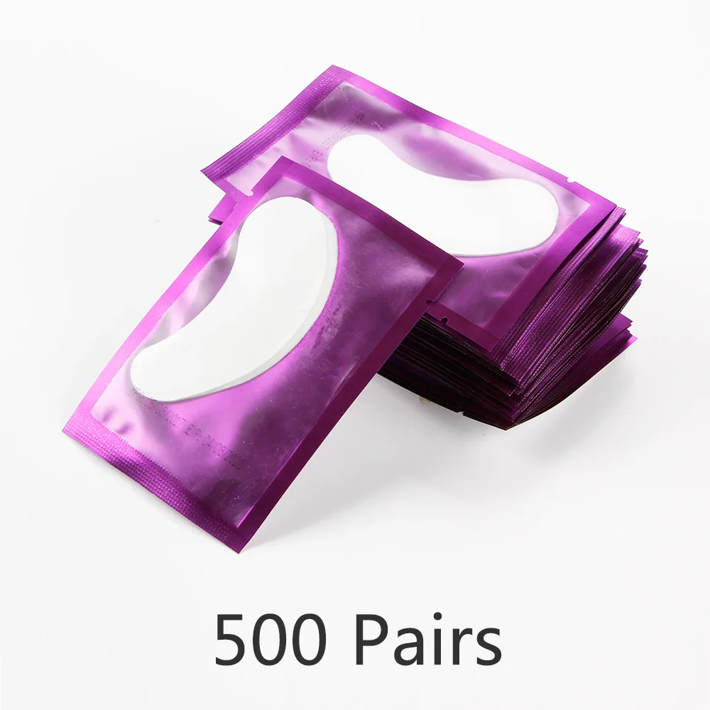 Purple 500pairs 500 пар ресниц под глазами подушечки для ресниц Накладные бумажные накладки прививочные наклейки для глаз s кончики для глаз наклейки Обертывания инструменты для макияжа - Цвет: Purple 500pairs