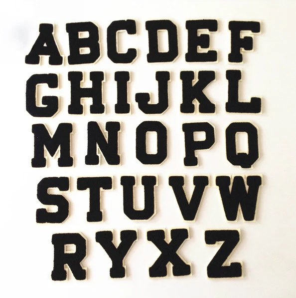 Embroidered  Alphabet Patches For Clothing Bags Jacket Sew On Accessories Diy Name Patch Applique