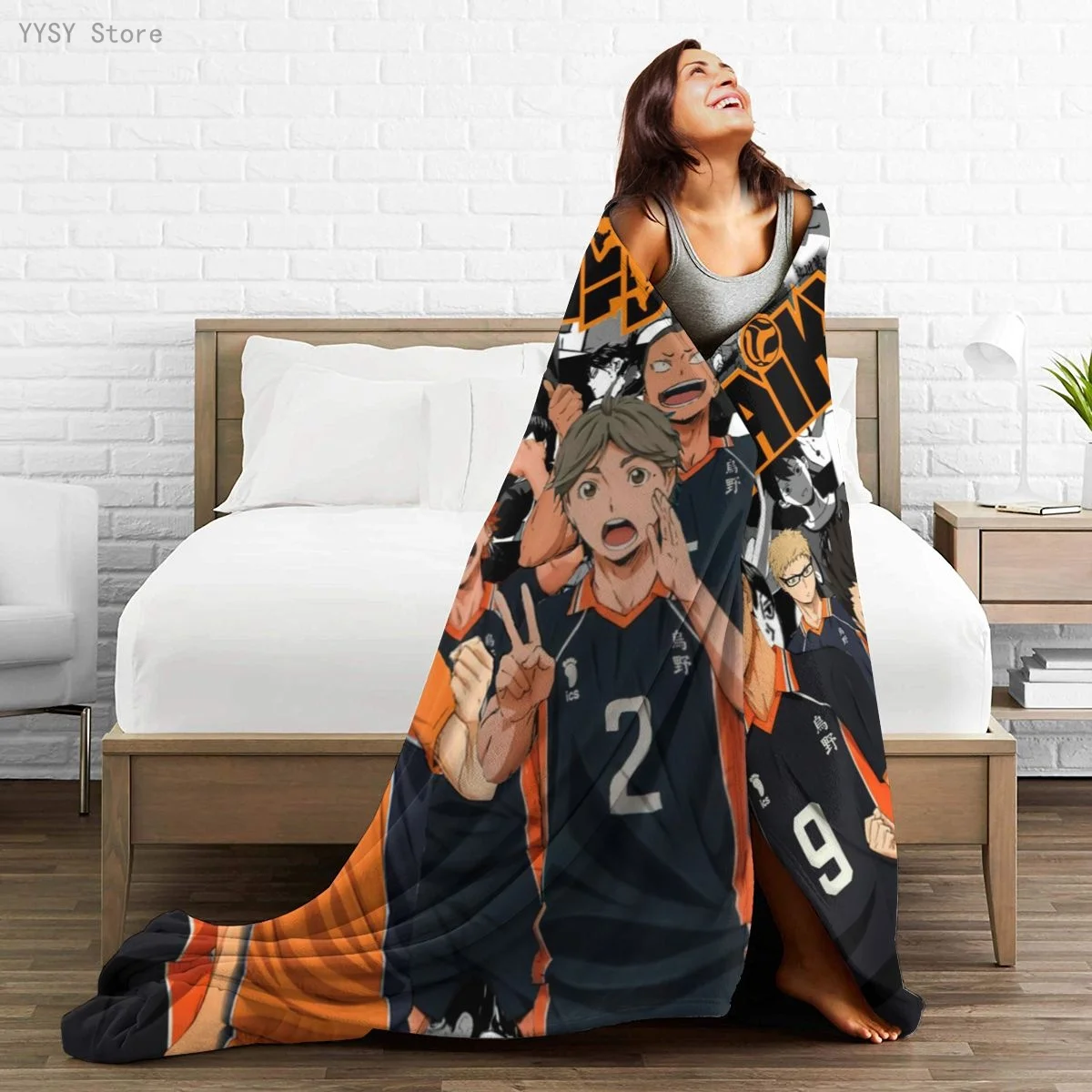 

Haikyuu (4) Anime printed Ultra-Soft Micro Fleece Blanket flannel throw Sherpa bedspread bedding sofa