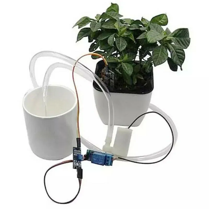 

DIY Automatic Watering Irrigation System Soil Moisture Sensor Pump Module Kit Automatical Water Vegetable Garden Watering Tool
