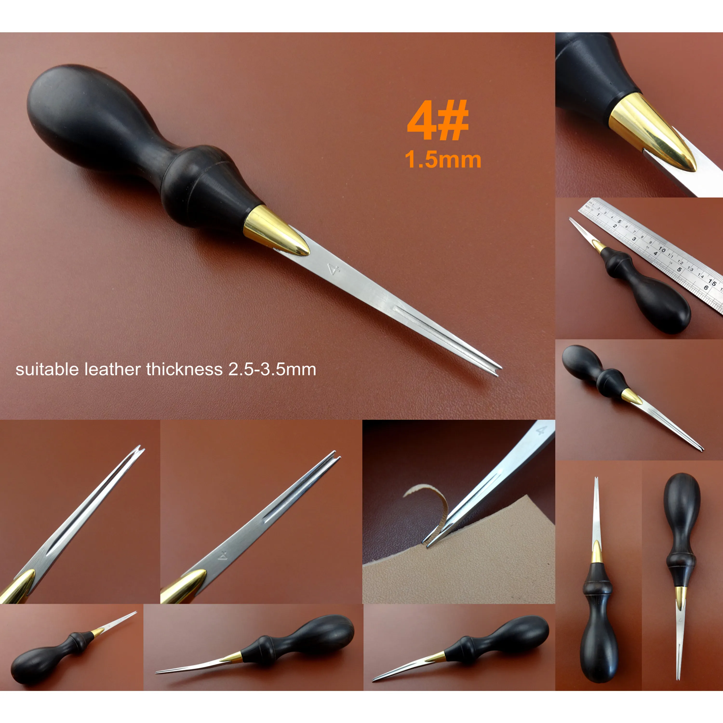 1 шт. 5 мм кожевенное ремесло из нержавеющей стали для кожевенного ремесла