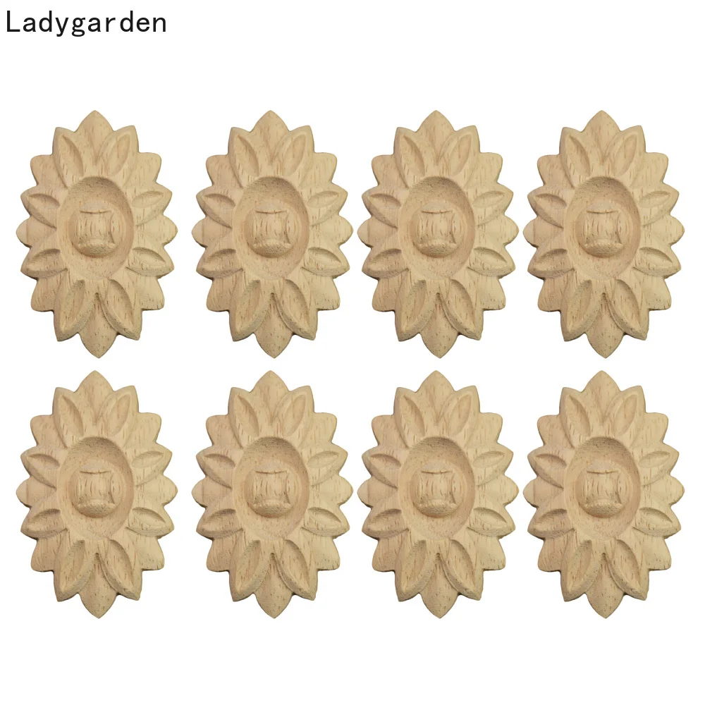 

8 шт., декоративная деревянная резьба по дереву