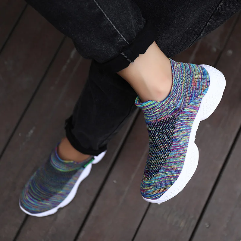 Children Casual Shoes Kids Walking Socks Boys Sports Light Girls Child Knit Sneakers Autumn Tenis Infantil Kid Shoe | Спорт и