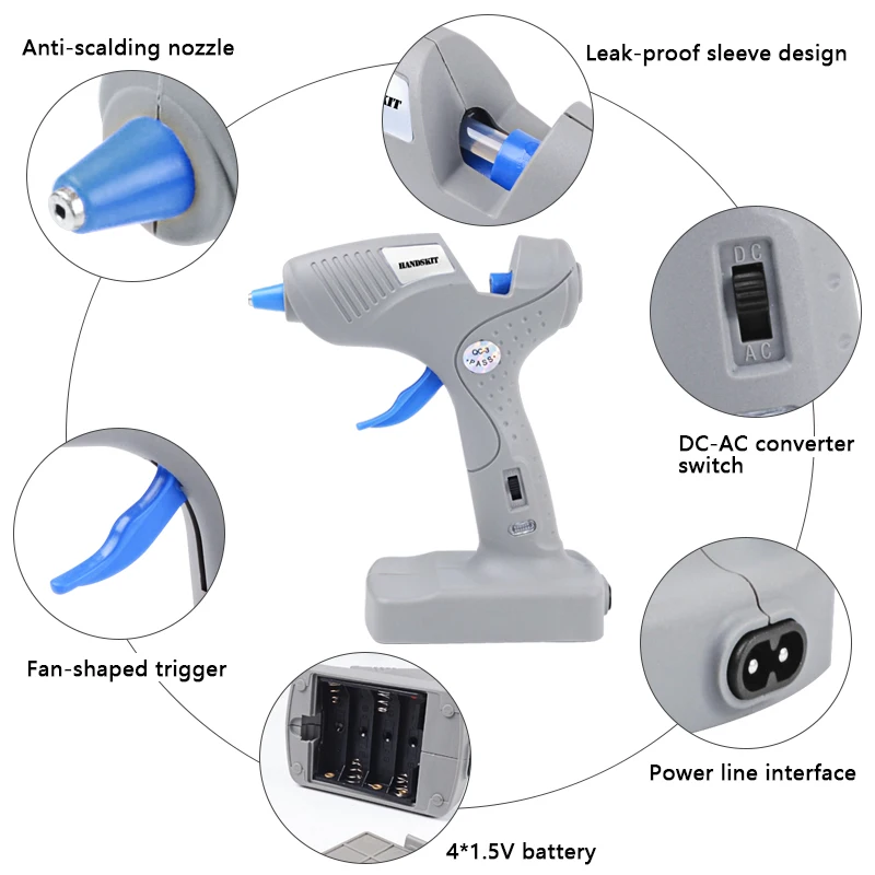 Handskit 20 Вт Профессиональный клеевой пистолет для горячего расплава инструмент