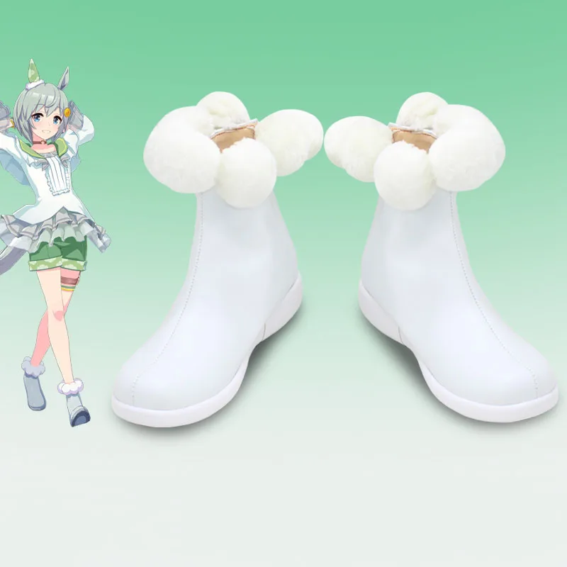 

Cos Role Seiun Sky Umamusume: Pretty Derby Hot Anime Zipper Boots Cosplay White Shoes