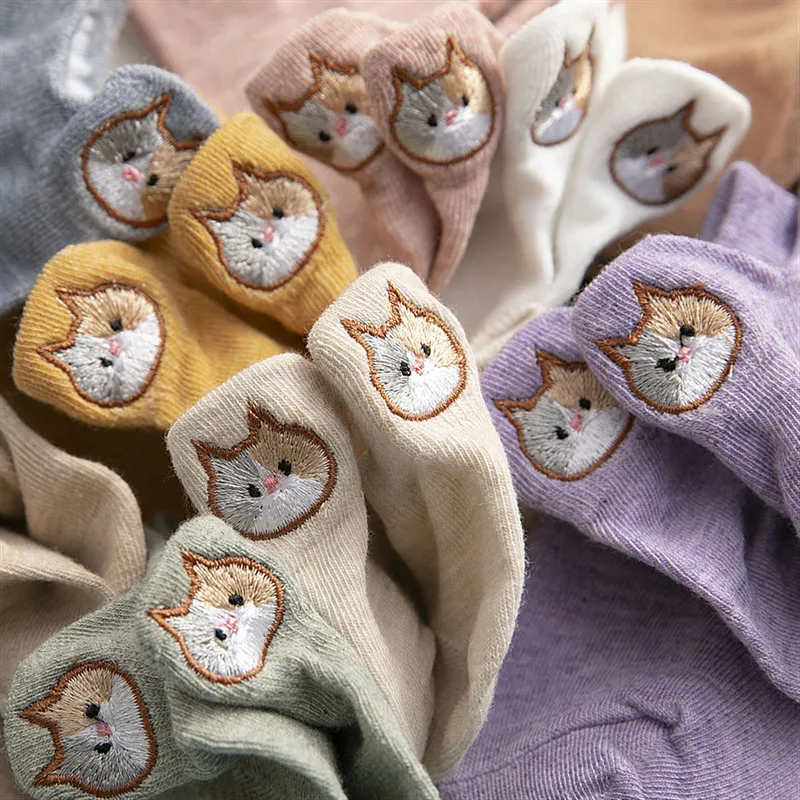 

cute cat socks kawaii harajuku women calcetines mujer chaussette femme skarpetki damskie korean style japan meia funny cartoon