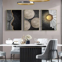 nordic wall posters abstract gold black grain luxury canvas painting vintage minimalist posters picture living room home decor