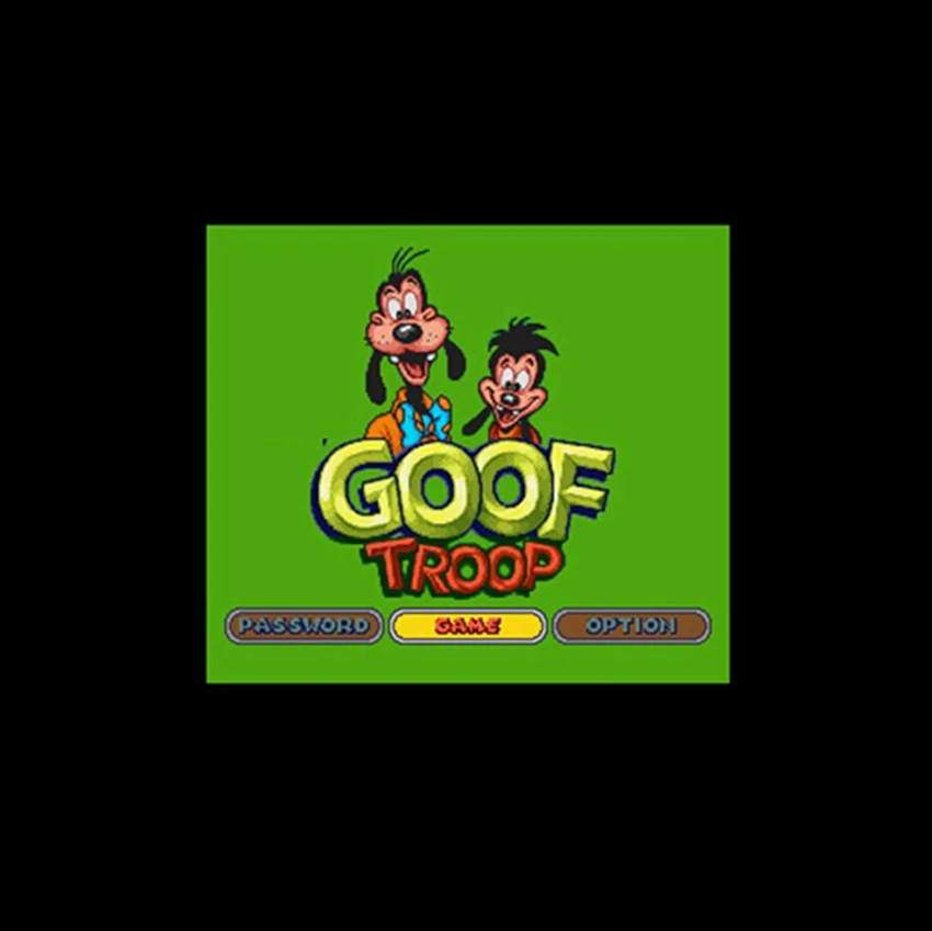 

Goof Troop USA Version 16 Bit English Big 46 Pins Grey Game Card For NTSC Player