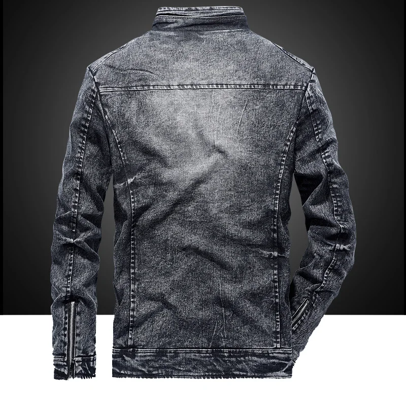 Новинка 2020 осенне-зимняя хлопковая приталенная Мужская джинсовая куртка в стиле