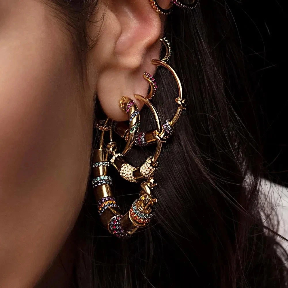 Серьги из стерлингового серебра 925 пробы прямоугольные серьги многоцветные моно