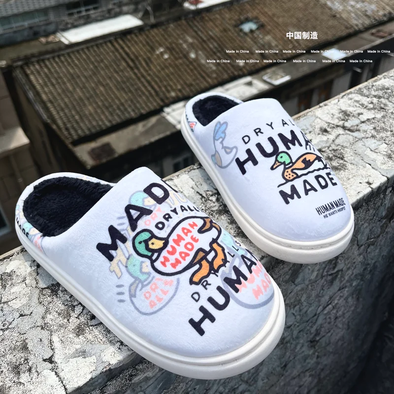 

New Arrive Big Duck Cotton Slippers Winter Couple Trends Half Pack and Slippers Women Slides Home Shoes for Women Mules Shoes