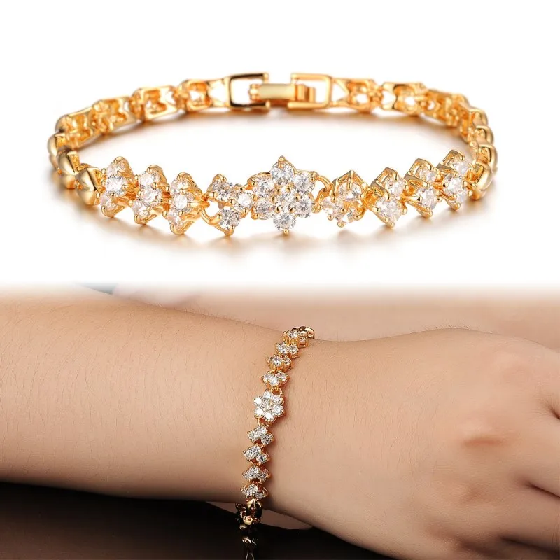 

CAB002 New Fashion Roman Style Woman Bracelet Wristband Crystal Bracelets Gifts Jewelry Accessories Fantastic Wristlet Trinket