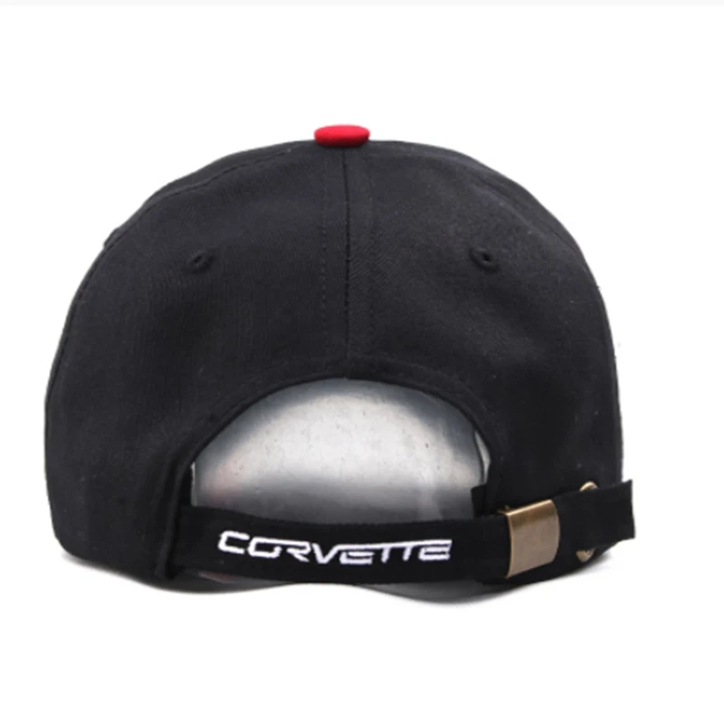 

2021New Fashion car fan logo Corvette baseball hat cap cotton embroidery sunhat Breathable Caps Black Red