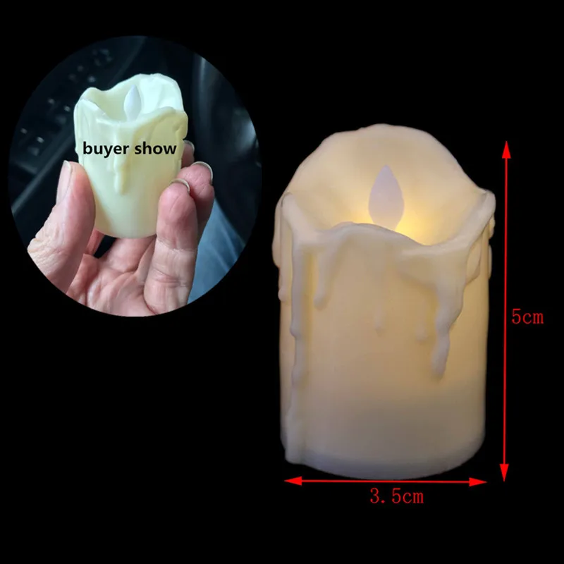 Светодиодная многоцветная Свеча на батарейках имитация цветного пламени