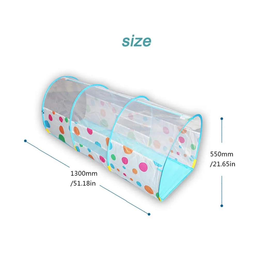 

Children's Dot Arch Tunnel Baby Crawling Tube Infant Drill Hole Sense Training Bottom Thickening Flood Control