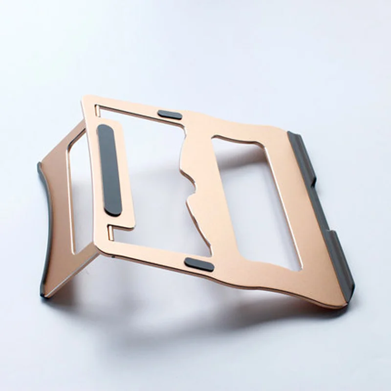 Rose Gold Befon Складная подставка для ноутбука портативный Регулируемый алюминиевый складной держатель для ноутбука для macbook suporte ноутбук hp dell стол - Цвет: Rose Gold