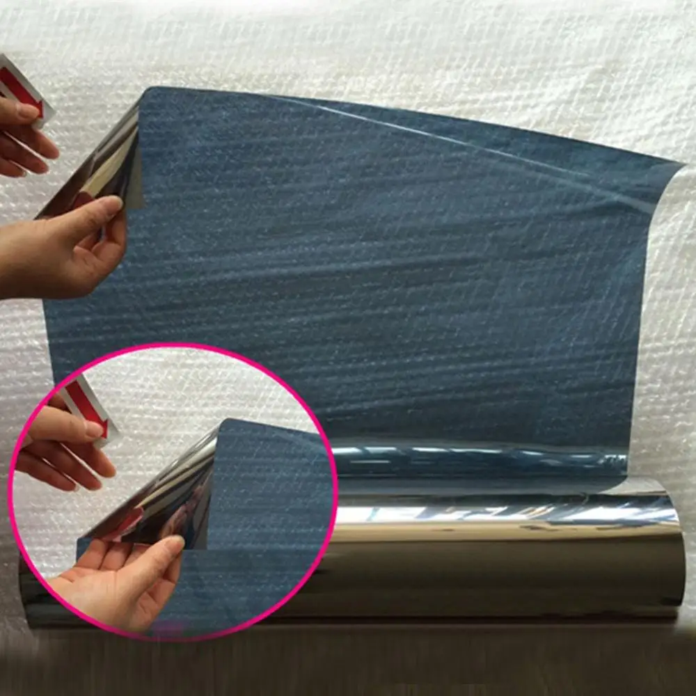 Односторонняя зеркальная оконная пленка самоклеящаяся светоотражающая