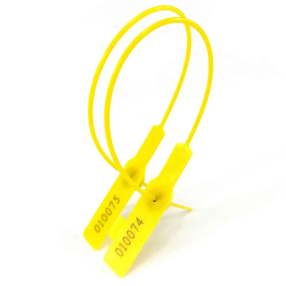 Yellow Пластиковое защитное уплотнение для вскрытия доказательства самоблокирующийся тянущийся плотный кабельный контейнер для стяжек бирка Упаковка из 100 шт - Color: Yellow