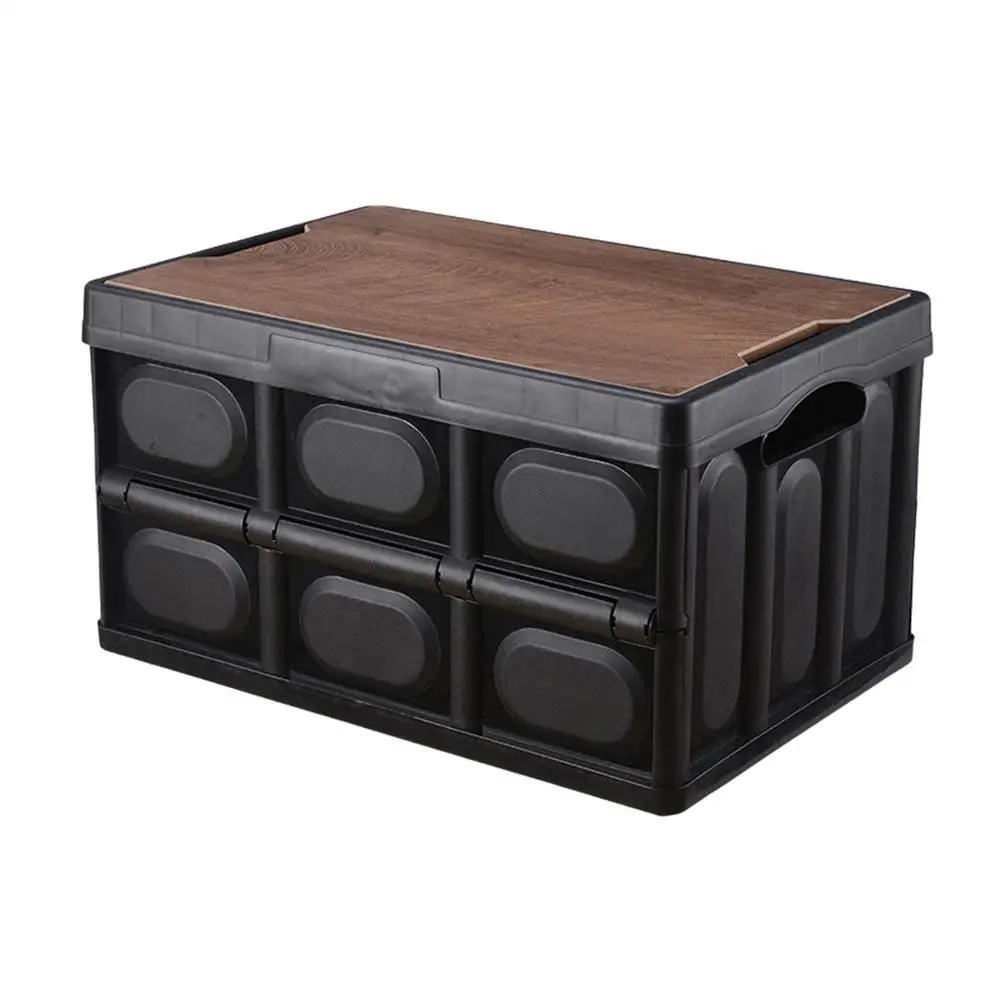 

Collapsible Storage Bin With Tabletop Lid Foldable Storage Box Worktop Lid Storage Bin For Camping Fishing Hunting Car Tru