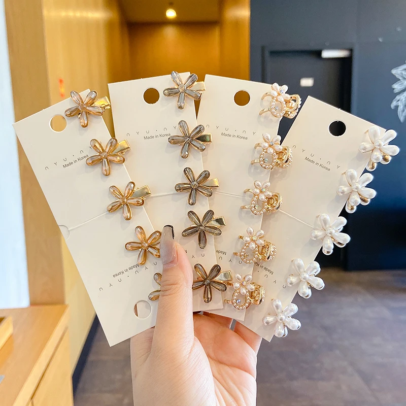 

С украшением в виде цветов и зажим Малый Заколку Для Интернет знаменитостей Женские аксессуары для волос Малый Изысканная шпилька для воло...