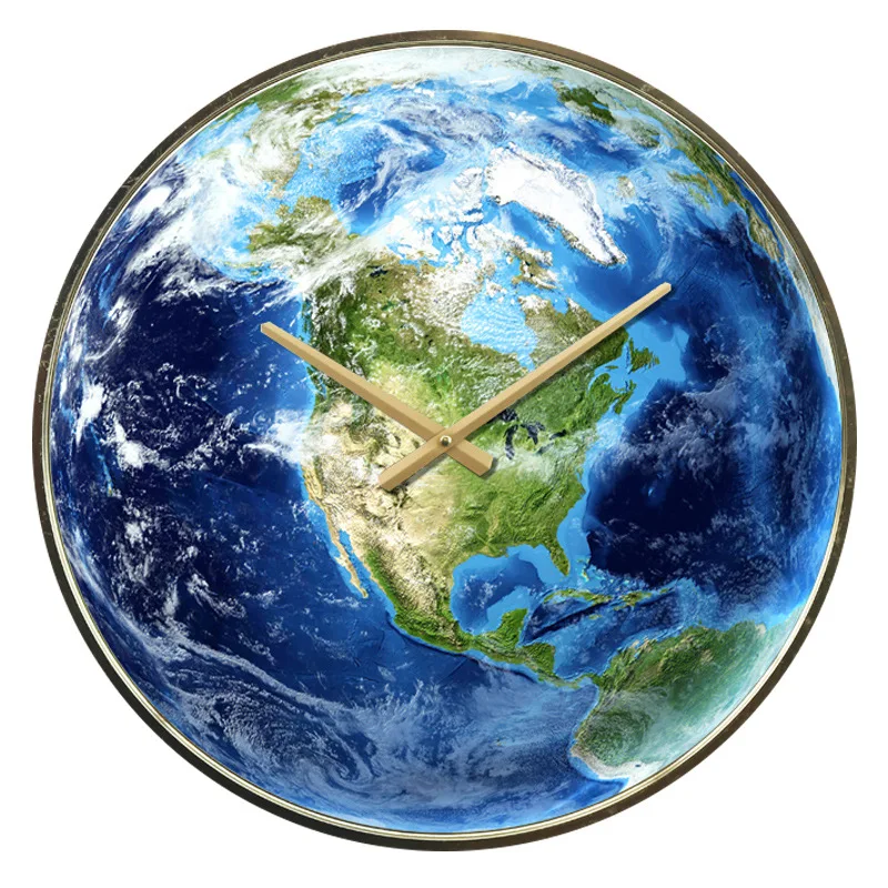 Креативные большие настенные часы металлические со звездами тихие для гостиной