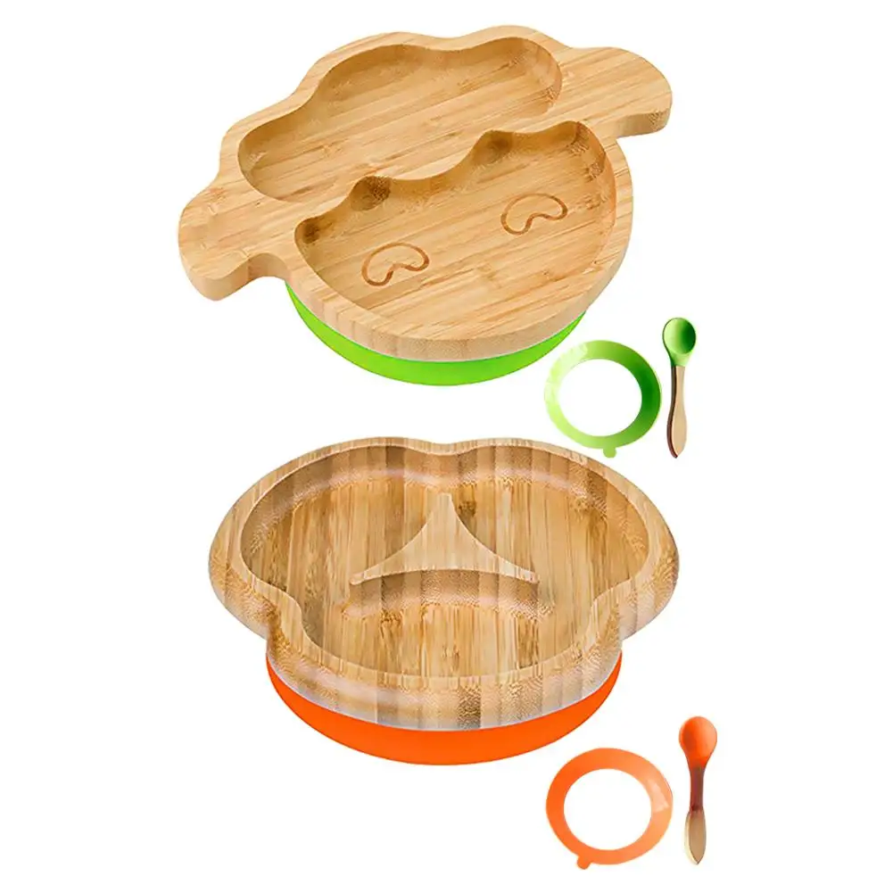 Столовые приборы для дома Набор детских бамбуковых присосок набор ложек