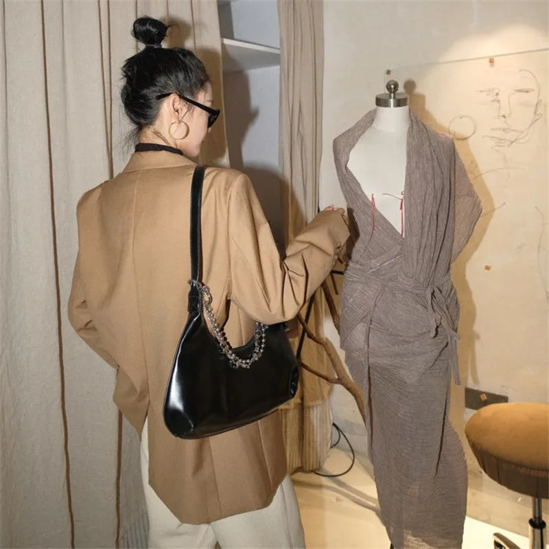 

2020 New Fashion Autumn And Winter Korean Version Of British Style Temperament Suit Design Sense Ladies Blazer Top