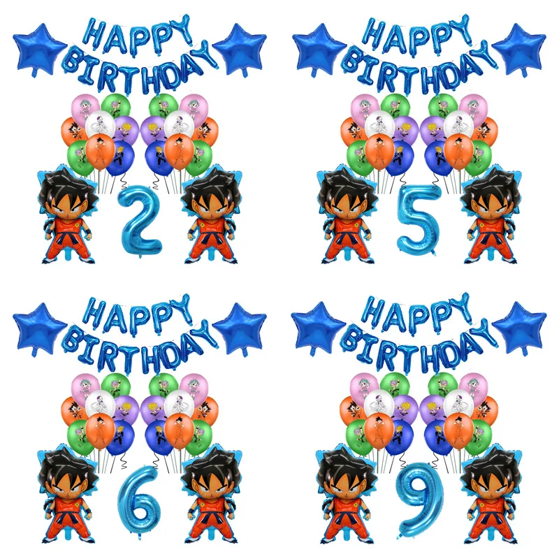 

42pcs Son Goku Party Balloons Son Goku Balloons 32 Inch Number Balloon Baby Shower Birthday Party Decorations Kids Toy Gifts