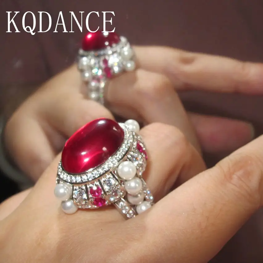 S925 большой создания Рубиновый Красный Корунд с ремешком вокруг лодыжки 925