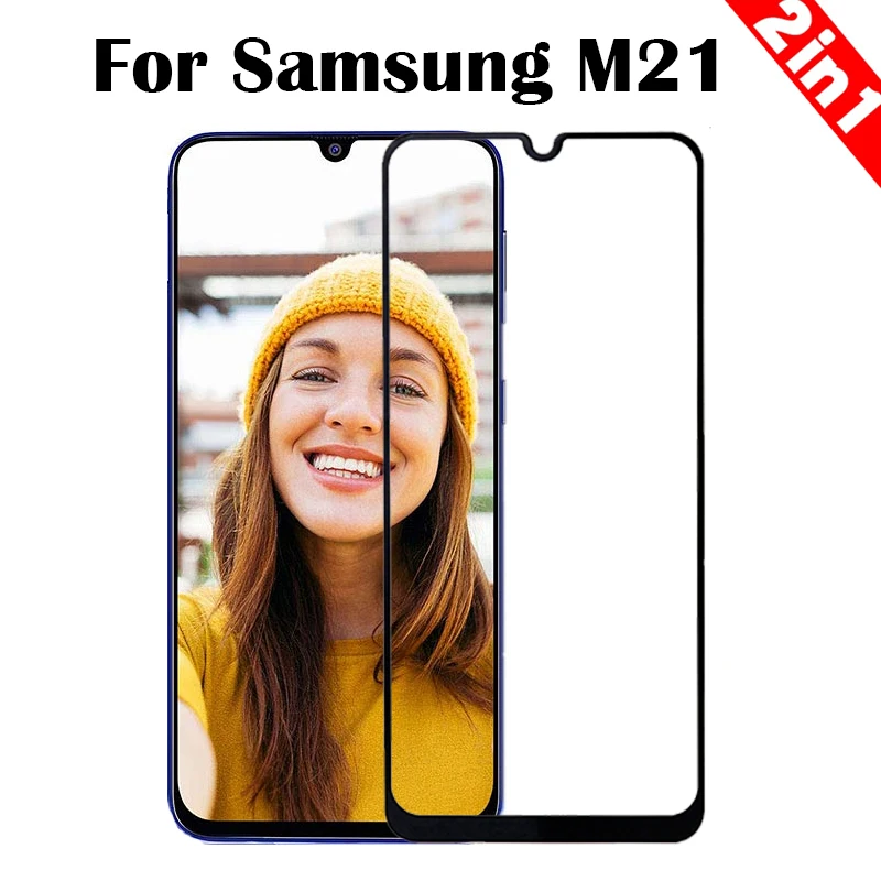 2 шт защита экрана закаленное стекло для Samsung Galaxy M21 HD полное покрытие премиум