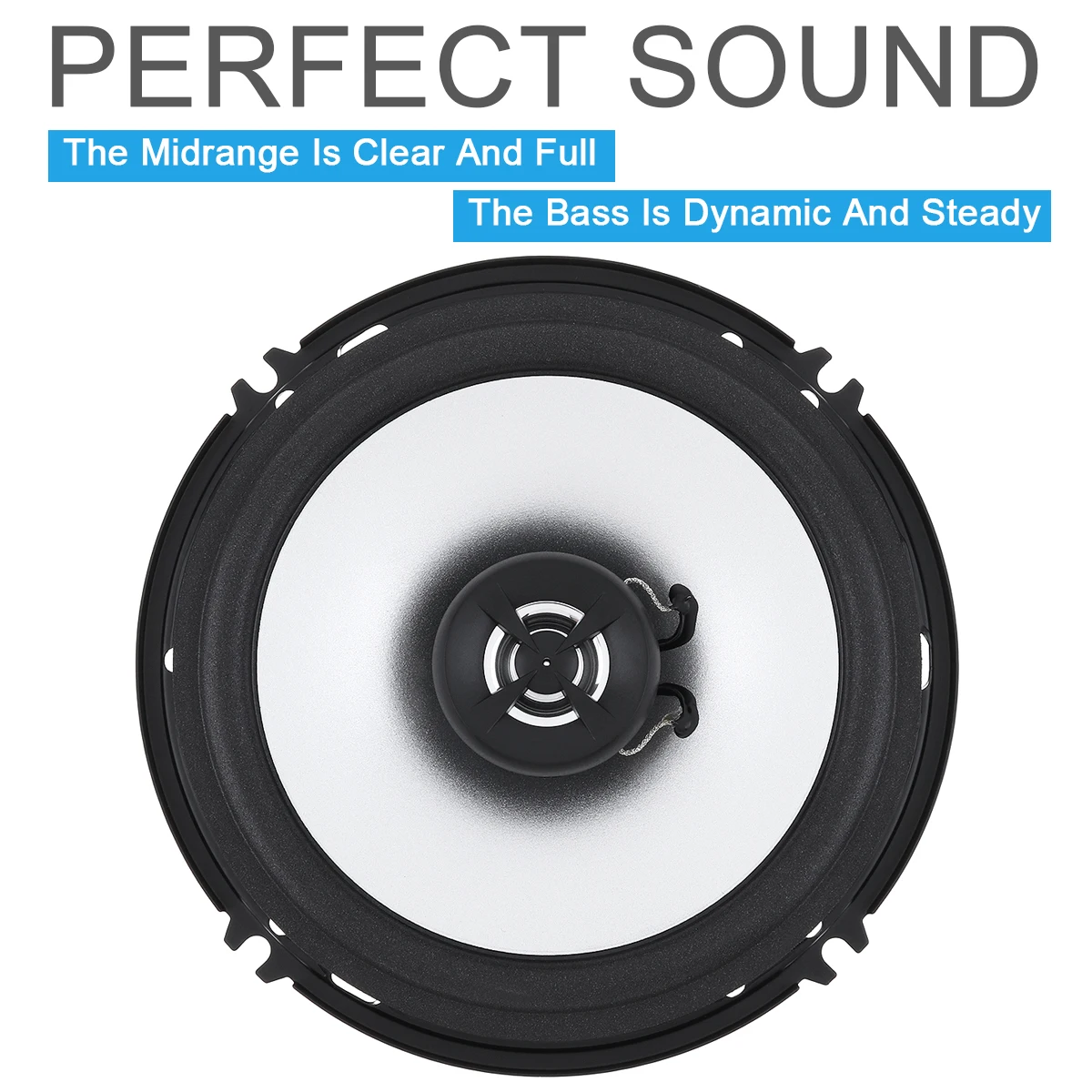 

2pcs 6.5 Inch 100W Car Coaxial Speaker High Mid Bass Ultra-thin Modified Speaker DIY Installation Loudspeaker for Car Audio