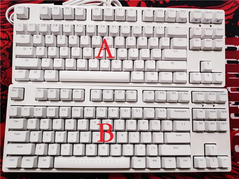 IKBC F108 F87 TKL механическая клавиатура без ключа синий светодиод cherry mx Переключатель коричневый синий белый led подсветка игровая клавиатура