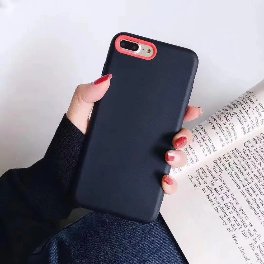 Жидкий цветной контрастный силиконовый iPhone11/11PRO/Apple x Чехол для мобильного телефона XS MAX/XR все включено мягкий чехол iPhone6/7/8 - Цвет: 2