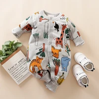 hibobi 0 18m new baby boy girl romper autumn animal pattern long sleeve infant jumpsuit newborn kids outfit