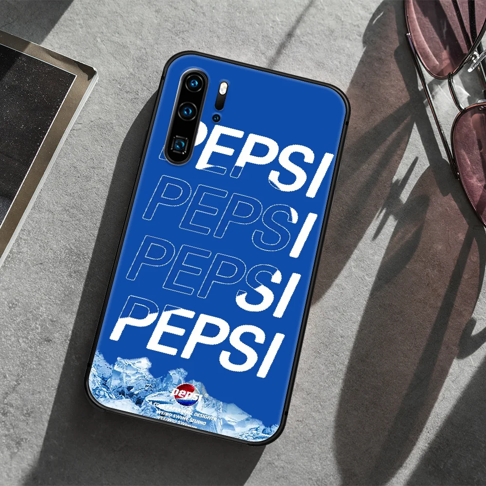 

Blue Coke beverage brand Phone Case For Huawei P Mate 10 20 30 40 Lite Pro smart Z 2019 nova 5t black Shell 3D Funda Tpu Back