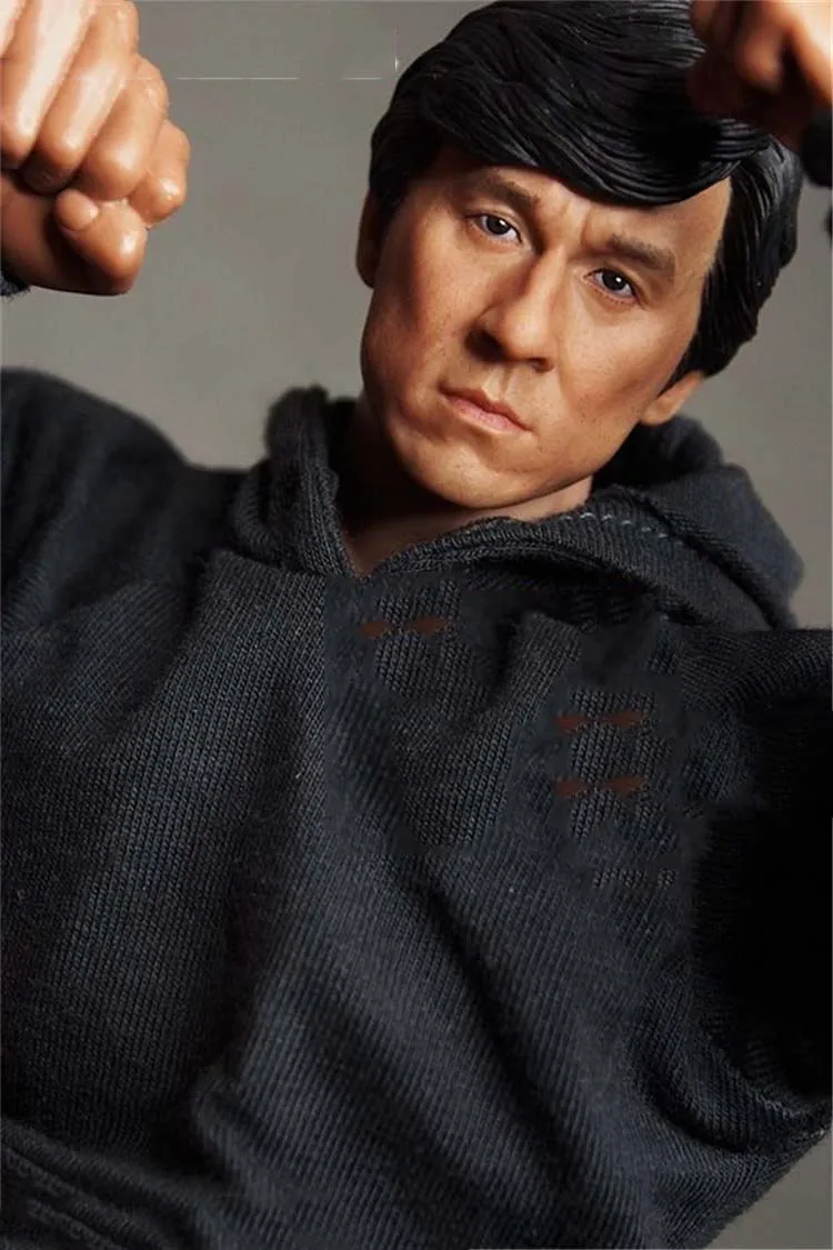 1/6 мужской фигуры &quotКитайский кун фу&quot Джеки Чан голова скульптуры модель для