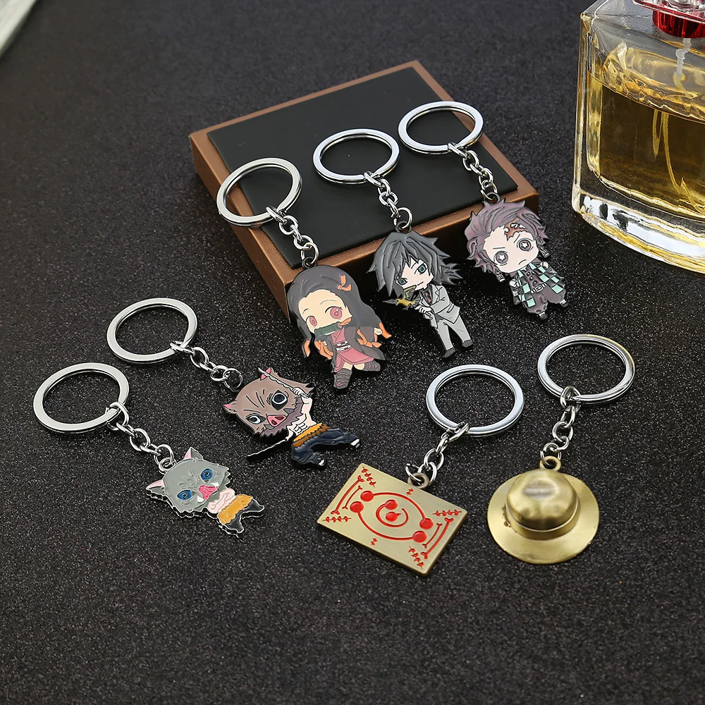 

Брелок для ключей Kamado Tanjirou Kamado, аниме цепочка для ключей для мужчин и женщин, кулон с рассеканием демонов, киметасу, нет яибы