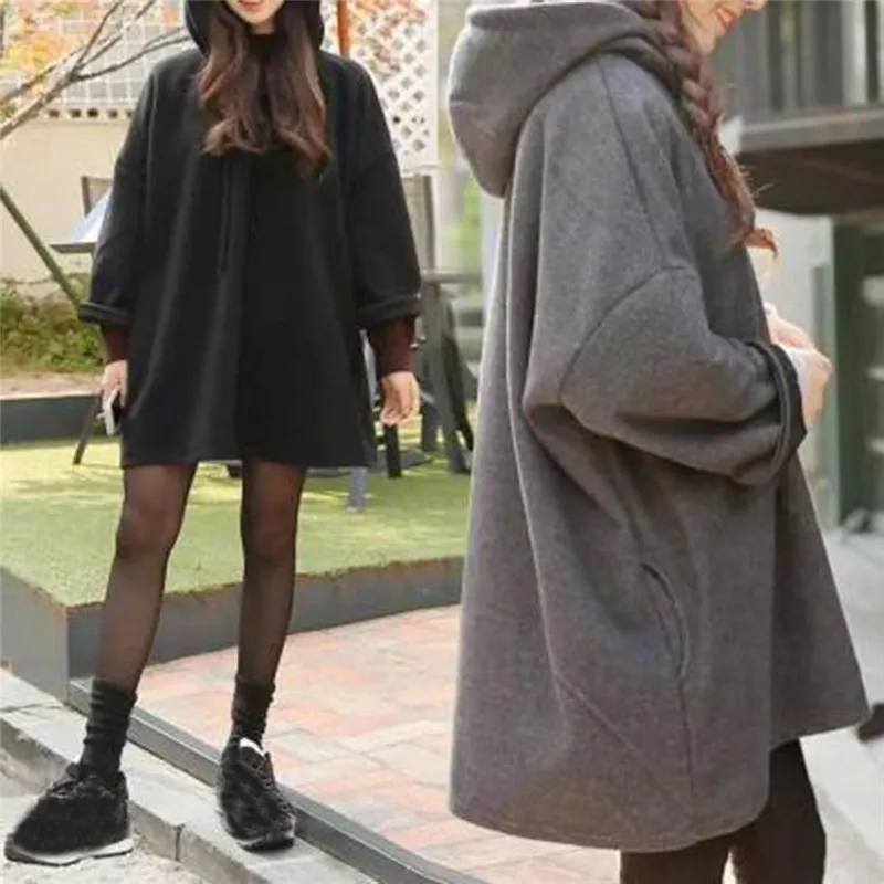 

Solid Color Sweatshirt Explosion Models Fashion Hoodie Casual Ladies Sweatshirt Autumn Winter Student Full Hooded