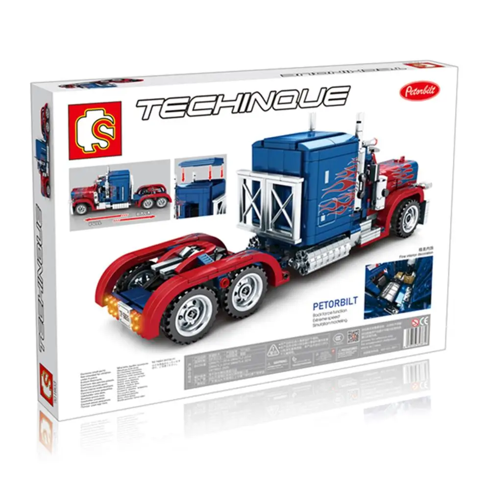 Конструктор Sembo 701803 совместимый высокотехнологичный Optimus Prime с грузовиками 389
