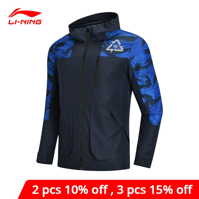 Мужская ветровка для баскетбола Li-Ning стойкая Ветровка из 100% полиэстера