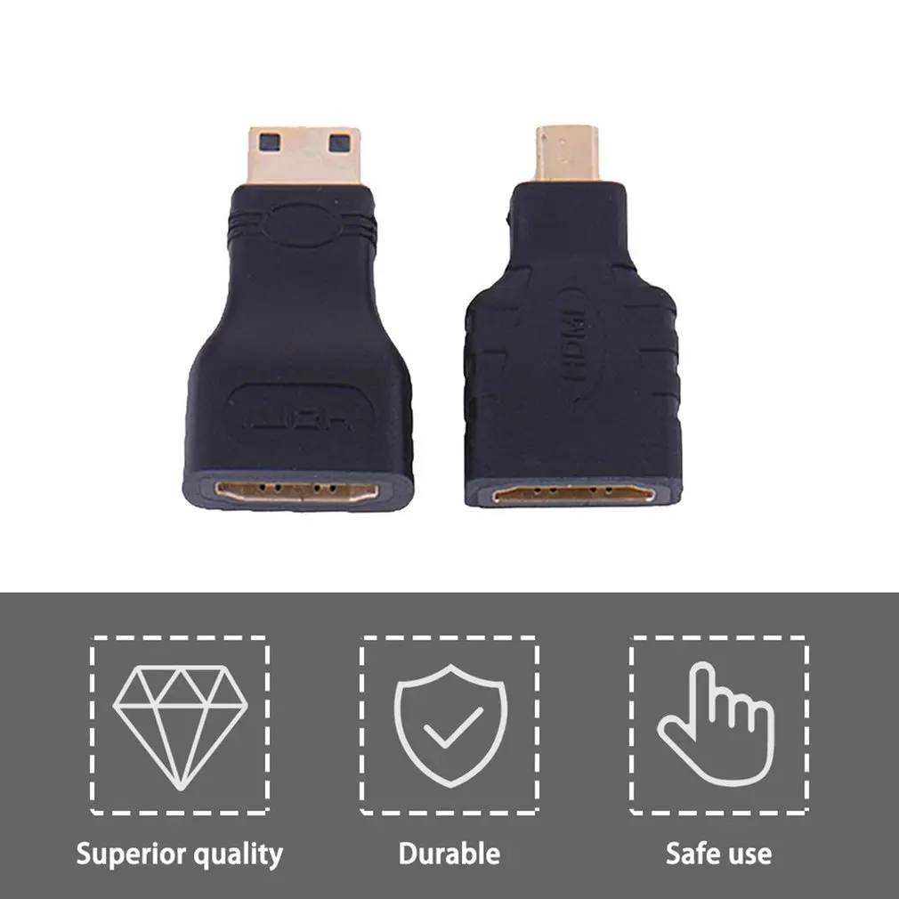 HDMI-совместимый с Micro Mini позолоченный Конвертер Разъем удлинитель для видео ТВ Xbox
